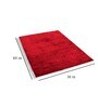 Maroon Solid Polyester 3 ft x 5 ft Machine Made Carpet