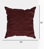 Maroon Textured Polyester 32 x 32 Inches Cushion Covers (Set of 2)