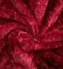 Maroon Polyester Solid 350 GSM Single Bed Quilt