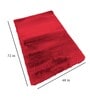 Maroon Solid Polyester 4 ft x 6 ft Machine Made Carpet
