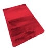Maroon Solid Polyester 4 ft x 6 ft Machine Made Carpet
