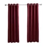 Maroon Polyester Solid 5ft Blackout Eyelet Window Curtain (2 Pc)