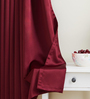 Maroon Polyester Solid 7ft Blackout Eyelet Door Curtain (1 Pc)