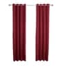 Maroon Polyester Solid 7ft Blackout Eyelet Door Curtain (1 Pc)