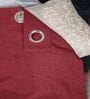 Maroon Polyester Solid 9ft Room Darkening Eyelet Long Door Curtain