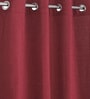 Maroon Polyester Solid 9ft Room Darkening Eyelet Long Door Curtain