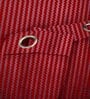 Maroon Polyester Striped 9ft Sheer Eyelet Door Curtain