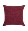 Maroon Textured Polyester 16 x 16 Inches Cushion Covers (Set of 5)