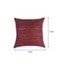 Maroon Textured Polyester 16 x 16 Inches Cushion Covers (Set of 5)