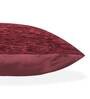 Maroon Textured Polyester 16 x 16 Inches Cushion Covers (Set of 5)