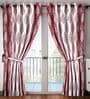 Maroon Traditional Polyester 7 Ft Semisheer Eyelet Door Curtains (Set of 2)