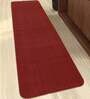 Maroon Polypropylene 79 x 24 Inches Machine Made Floor Runner