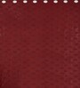 Maroon Poleyster Floral 7 Feet Semi Transperency Ring Top Door Curtains 2Pcs