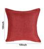 Maroon Solid Jute 18 x 18 Inches Cushion Covers (Set of 2)