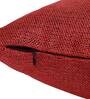 Maroon Solid Jute 24 x 24 Inches Cushion Covers (Set of 2)