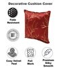 Maroon Printed Velevt 2 Cushion Covers