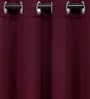 Maroon Satin Solid 7FT Light Filtering Eyelet Door Curtains (Pack of 2)