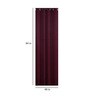 Maroon Satin Solid 7FT Light Filtering Eyelet Door Curtains (Pack of 2)