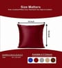 Maroon Satin Solid 40x40 inches Cushion Covers Set of 2