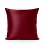 Maroon Satin Solid 40x40 inches Cushion Covers Set of 5