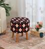 Maroon Seamless Geometric Printed Chair & Stool