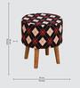 Maroon Seamless Geometric Printed Chair & Stool