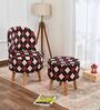 Maroon Seamless Geometric Printed Chair & Stool