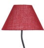 Mabel Maroon Jute Shade Club Floor Lamp With Iron Base
