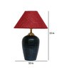 Maroon Shade Table Lamp With Terracotta Base