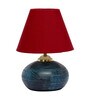 Maroon Shade Table Lamp With Terracotta Base