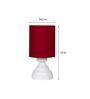 Maroon Shade Table Lamp With Metal Base