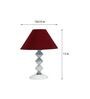 Maroon Shade Table Lamp With Metal Base