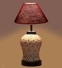 Maroon Shade Table Lamp With Shade Table Lamp With Glass Base