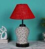 Maroon Shade Table Lamp With Shade Table Lamp With Glass Base