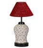 Maroon Shade Table Lamp With Shade Table Lamp With Glass Base
