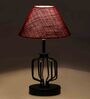 Maroon Shade Table Lamp With Shade Table Lamp With Iron Base