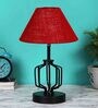 Maroon Shade Table Lamp With Shade Table Lamp With Iron Base