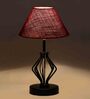 Maroon Shade Table Lamp With Shade Table Lamp With Iron Base