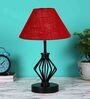 Maroon Shade Table Lamp With Shade Table Lamp With Iron Base