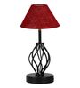 Maroon Shade Table Lamp With Shade Table Lamp With Iron Base