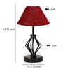 Maroon Shade Table Lamp With Shade Table Lamp With Iron Base