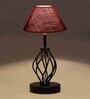 Maroon Shade Table Lamp With Shade Table Lamp With Iron Base