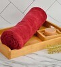 Maroon Solid 400 GSM Microfiber Bath Towel