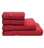 Maroon Solid 500 GSM Cotton Towel Sets (Set of 4)