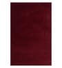 Maroon Solid Wool 3 ft x 5 ft Hand Tufted Carpet