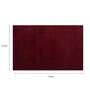 Maroon Solid Wool 3 ft x 5 ft Hand Tufted Carpet