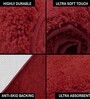 Maroon Solid Microfiber 6 X 7 Feet Tufted Carpet