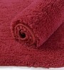Maroon Solid Microfiber 6 X 7 Feet Tufted Carpet