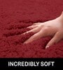 Maroon Solid Microfiber 6 X 7 Feet Tufted Carpet