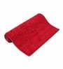 Maroon Solid Microfibre 23x15 Inches AntiSkid Bath Mat